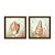 Kit 2 Quadros Decorativos Quadrado Elegante Concha Corais Fundo do Mar Praia Vintage Pintura 21cm x 21cm - Imagem 6