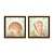 Kit 2 Quadros Decorativos Quadrado Elegante Concha Corais Fundo do Mar Sépia Vintage Pintura 21cm x 21cm - Imagem 6
