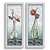 Kit 2 Quadros Decorativos Lavabo Banheiro Sala Cozinha Retro Vaso de Flores Rosa Pintura Premium Elegante - Imagem 1