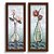 Kit 2 Quadros Decorativos Lavabo Banheiro Sala Cozinha Retro Vaso de Flores Rosa Pintura Premium Elegante - Imagem 2
