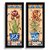 Kit 2 Quadros Decorativos Lavabo Banheiro Sala Cozinha Retro Vaso de Flores Vintage Bege Pintura Premium Elegante - Imagem 3
