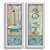 Kit 2 Quadros Decorativos Lavabo Banheiro Retro Toalete Frances Turquesa Vintage Pintura Premium Elegante - Imagem 1