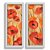 Kit 2 Quadros Decorativos Lavabo Banheiro Retro Papoulas Vermelhas Flores Vintage Pintura Premium Elegante - Imagem 1
