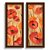 Kit 2 Quadros Decorativos Lavabo Banheiro Retro Papoulas Vermelhas Flores Vintage Pintura Premium Elegante - Imagem 2