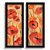 Kit 2 Quadros Decorativos Lavabo Banheiro Retro Papoulas Vermelhas Flores Vintage Pintura Premium Elegante - Imagem 3