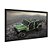 Quadro Decorativo Carro Jeep Verde Montanha Rally Aventura Horizontal Moderno Sala Quarto - Imagem 3
