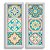 Kit 2 Quadros Lavabo Colorido Azulejo Português Rosa Mosaico - Imagem 1