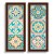 Kit 2 Quadros Lavabo Colorido Azulejo Português Rosa Mosaico - Imagem 2