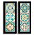 Kit 2 Quadros Lavabo Colorido Azulejo Português Rosa Mosaico - Imagem 3