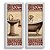 Kit 2 Quadros Lavabo Marrom Girafa Banheiro Banheira Bege - Imagem 1