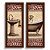 Kit 2 Quadros Lavabo Marrom Girafa Banheiro Banheira Bege - Imagem 2