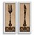 Kit 2 Quadros Lavabo Bege Dourado Garfo Faca Preto Provençal - Imagem 1