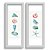 Kit 2 Quadros Lavabo Minimalista Colorido Concha Estrela Mar - Imagem 1