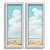 Kit 2 Quadros Lavabo Nuvens Praia Azul Casas Minimalista - Imagem 1