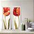 Kit 2 Quadros Lavabo Efeito Vermelho Sala Flor Pintura - Imagem 6