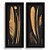 Kit 2 Quadros Lavabo Aves Dourado Pintura Preto Penas Efeito - Imagem 3