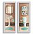 Kit 2 Quadros Lavabo Pia Água Vaso Verde Vintage Pintura - Imagem 1