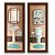 Kit 2 Quadros Lavabo Pia Água Vaso Verde Vintage Pintura - Imagem 2