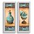 Kit 2 Quadros Lavabo Perfume Azul Floral Provençal Sabonete - Imagem 1