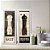 Kit 2 Quadros Lavabo Bege Ripas Preto Madeira Sal Pimenta - Imagem 6