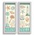 Kit 2 Quadros Lavabo Farol Coast Conchas Azul Shore Bege - Imagem 1