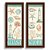 Kit 2 Quadros Lavabo Farol Coast Conchas Azul Shore Bege - Imagem 2