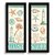 Kit 2 Quadros Lavabo Farol Coast Conchas Azul Shore Bege - Imagem 3