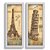 Kit 2 Quadros Lavabo Paris Roma Piza Vintage Torre Eiffel - Imagem 1