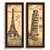 Kit 2 Quadros Lavabo Paris Roma Piza Vintage Torre Eiffel - Imagem 2