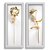 Kit 2 Quadros Lavabo Efeito Rosa Dourado Branco Peonia - Imagem 1