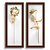 Kit 2 Quadros Lavabo Efeito Rosa Dourado Branco Peonia - Imagem 2