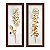 Kit 2 Quadros Lavabo Flor Dourado Ramo De Branco - Imagem 2