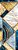 Kit 2 Quadros Lavabo Branco Dourado Mosaico Azul Geométrico - Imagem 4