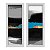 Kit 2 Quadros Lavabo Manchas Cinza Tinta Azul Preto - Imagem 1