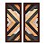 Kit 2 Quadros Lavabo Abstrato Cinza Chevron Preto Triângulo - Imagem 2