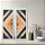 Kit 2 Quadros Lavabo Chevron Zag Zig Branco Sala Preto Cinza - Imagem 6