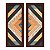 Kit 2 Quadros Lavabo Chevron Zag Zig Branco Sala Preto Cinza - Imagem 2