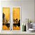 Kit 2 Quadros Lavabo Prédios Efeito Preto Dourado Branco - Imagem 6