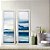 Kit 2 Quadros Lavabo Azul Pintura Tela Efeito Dourado Tons - Imagem 6