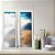 Kit 2 Quadros Lavabo Tinta Cinza Sala Dourado Manchas Azul - Imagem 6