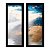 Kit 2 Quadros Lavabo Tinta Cinza Sala Dourado Manchas Azul - Imagem 3