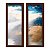 Kit 2 Quadros Lavabo Tinta Cinza Sala Dourado Manchas Azul - Imagem 2