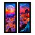 Kit 2 Quadros Lavabo Violino Cidade Lua Azul Mulher - Imagem 3