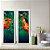 Kit 2 Quadros Lavabo Sala Flamingo Ave Laranja Verde Folhas - Imagem 6