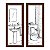 Kit 2 Quadros Lavabo Preto Desenho Banheiro Sketch Branco - Imagem 2