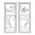 Kit 2 Quadros Lavabo Banheira Linhas Sketch Desenho Banheiro - Imagem 1