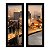 Kit 2 Quadros Lavabo Cidade Pintura Ponte Efeito Aquarela - Imagem 3