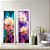 Kit 2 Quadros Lavabo Roxo Azul Colorido Galáxia Floral Flor - Imagem 6
