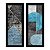 Kit 2 Quadros Lavabo Formas Listras Geométrico Azul Cinza - Imagem 3