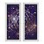 Kit 2 Quadros Lavabo Roxo Geometria Sagrada Mandala Gold - Imagem 1